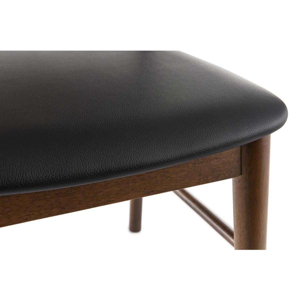 Chaises scandinaves en bois (lot de 2) SHELDON noyer / noir, MILIBOO