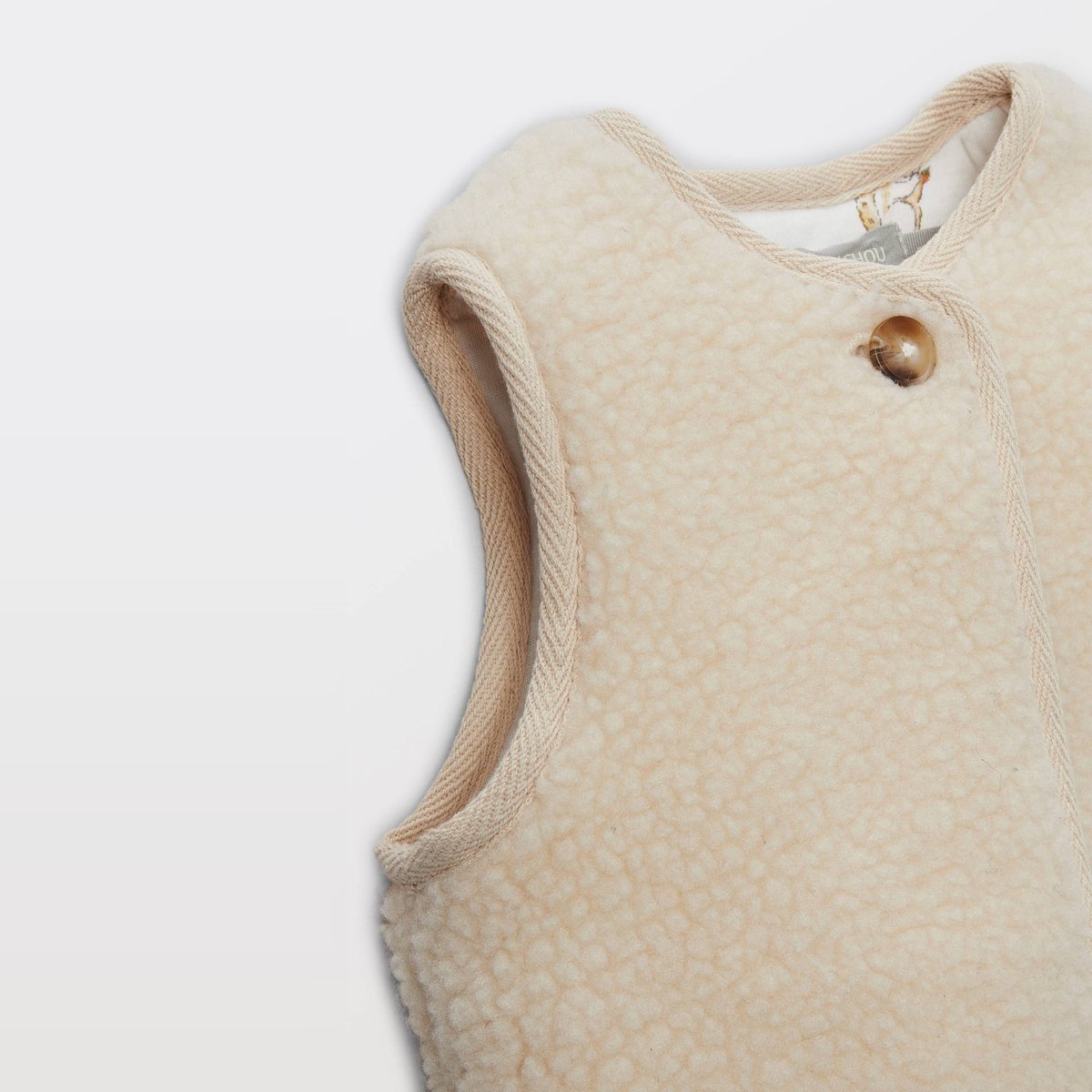Gilet sans manches en sherpa calisson, BOUT'CHOU