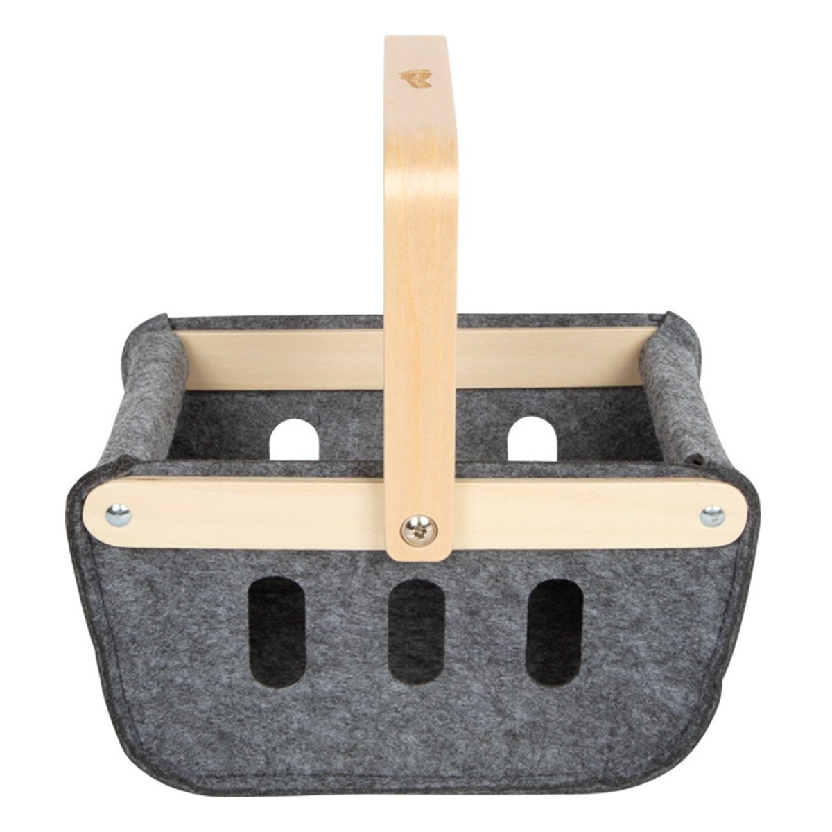 Panier de courses avec des aliments gris, SMALL FOOT COMPANY