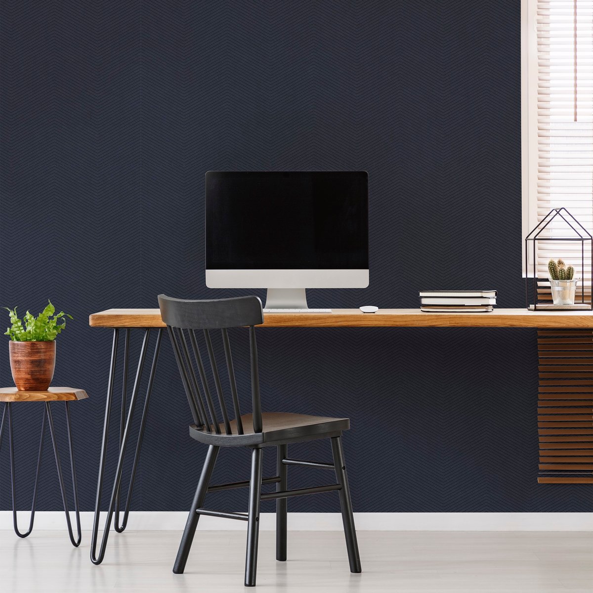 Papier peint Chevrons Ted bleu, SUPERFRESCO EASY
