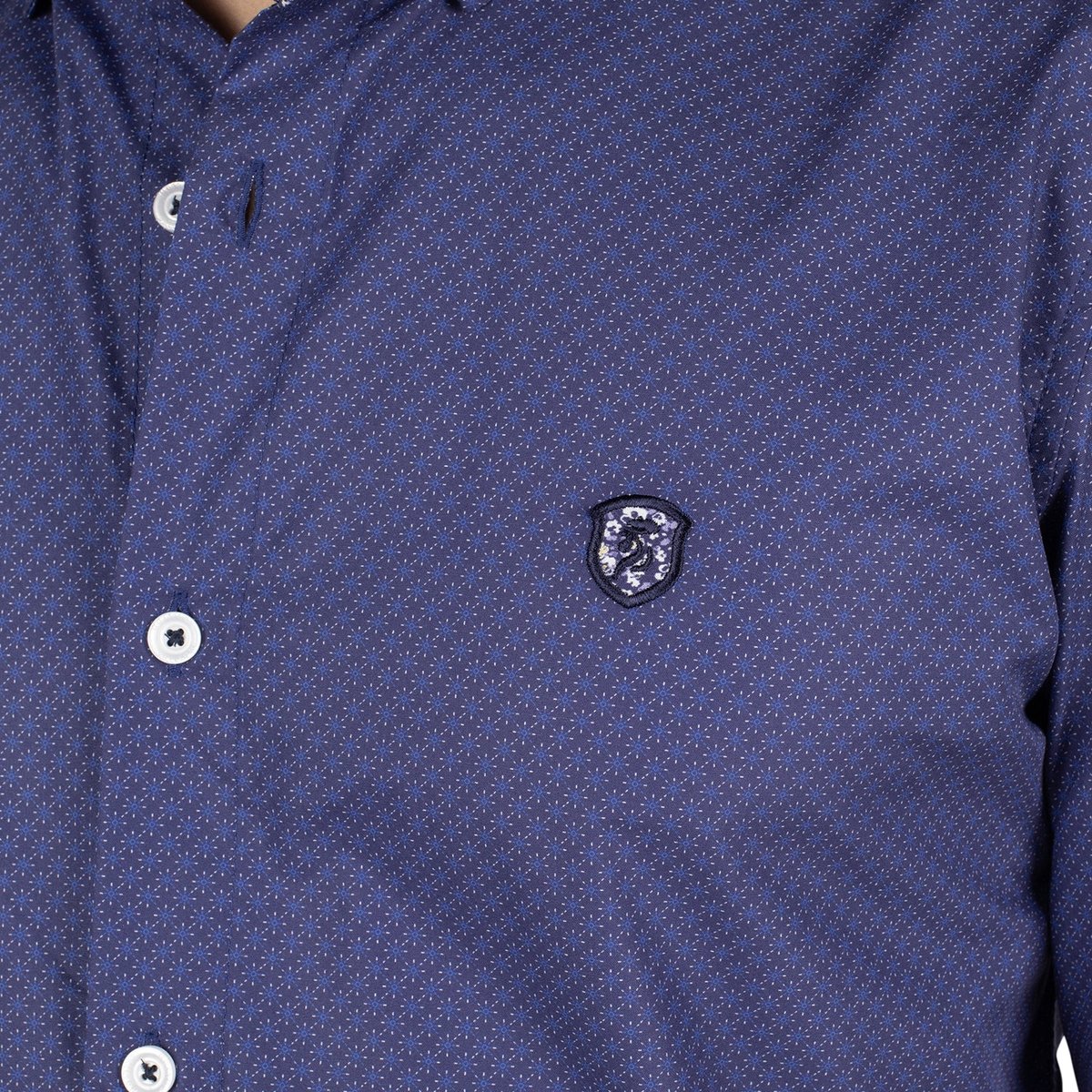 Chemise winter flowers navy, SHILTON