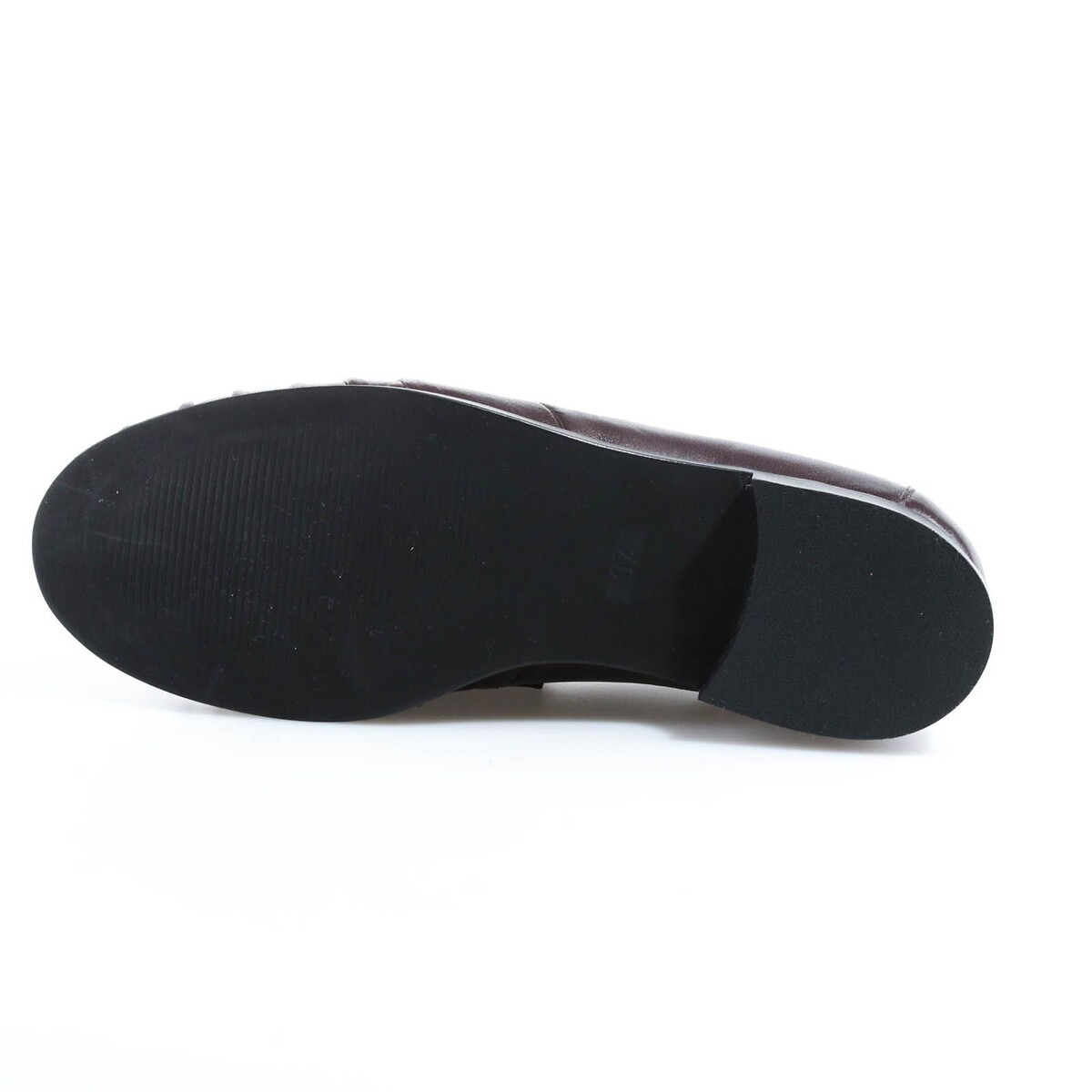 Mocassins en cuir plissé burgundy, MJUS