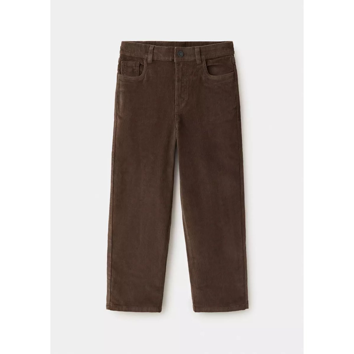 Pantalon droit velours côtelé marron, MANGO KIDS