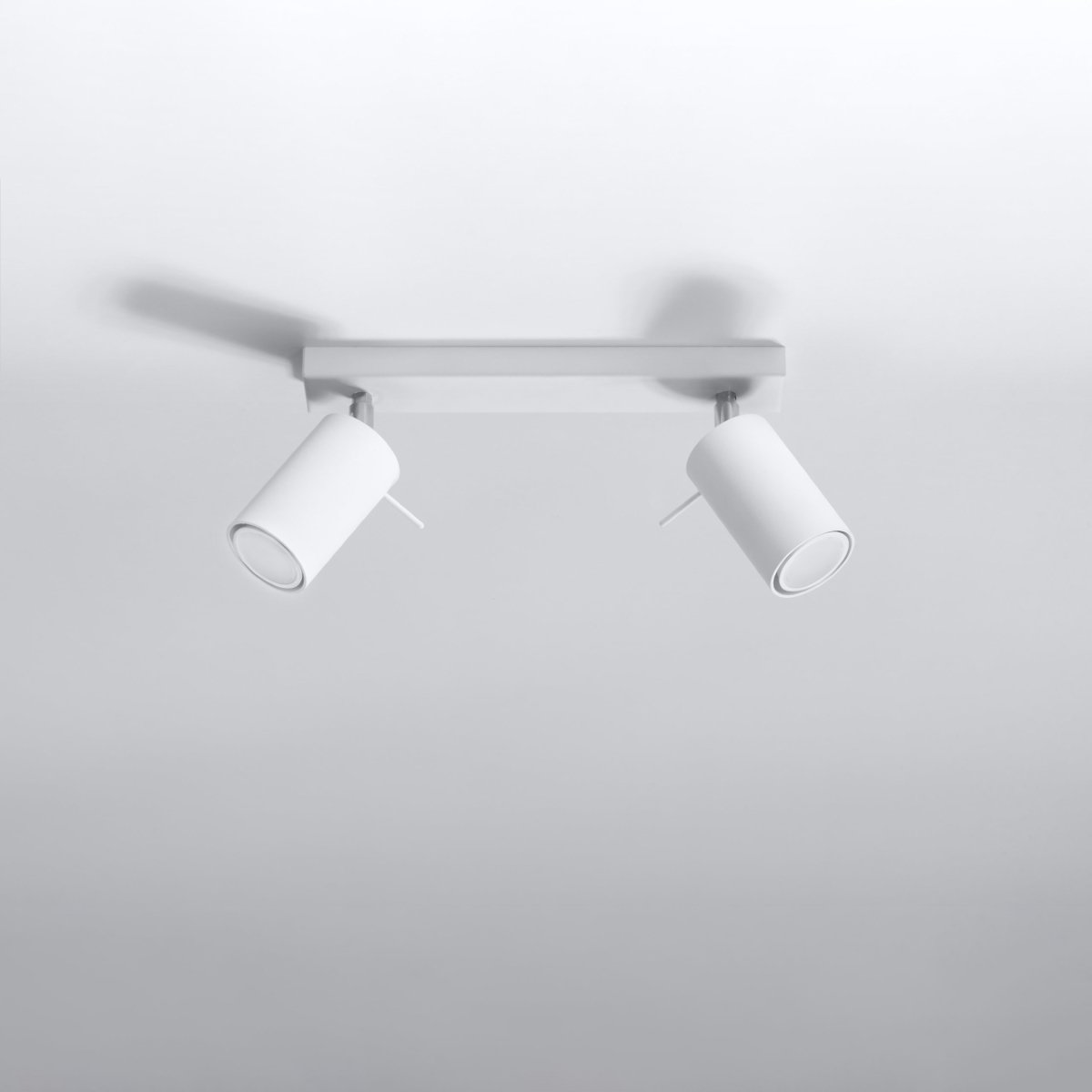 Plafonnier Acier Blanc GU10 2 Ring blanc, EDEN