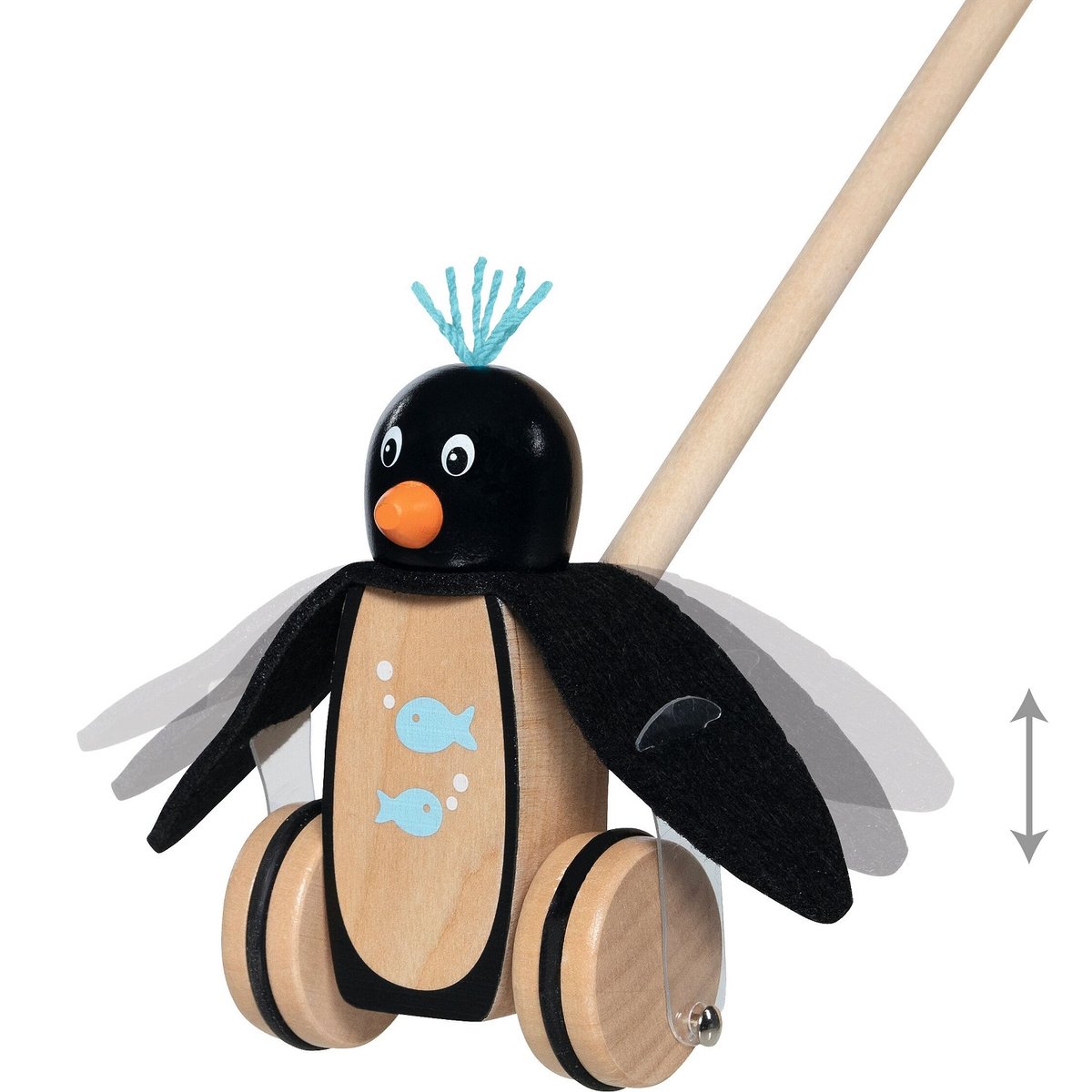 Pablo le pingouin à pousser noir, GOKI