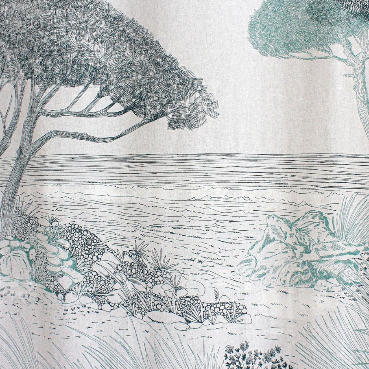 Rideau Imprimé 140x240 Dessin Panoramique multicolore, DECORATIE