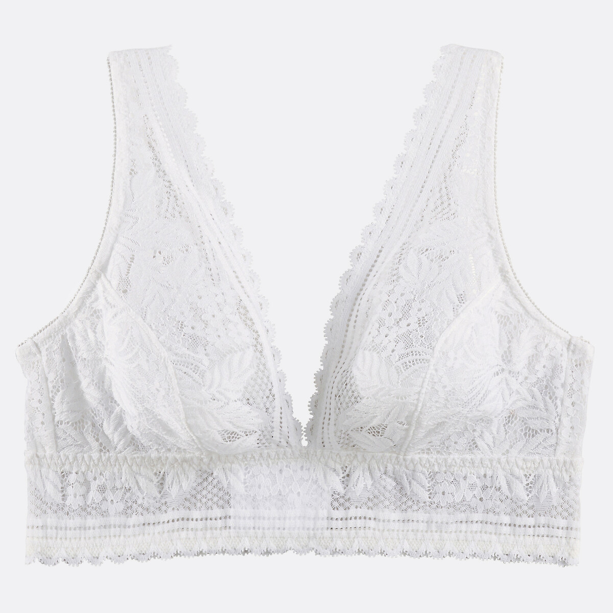 Sujetador tipo bralette Signature, JEANNE blanco, LA REDOUTE COLLECTIONS