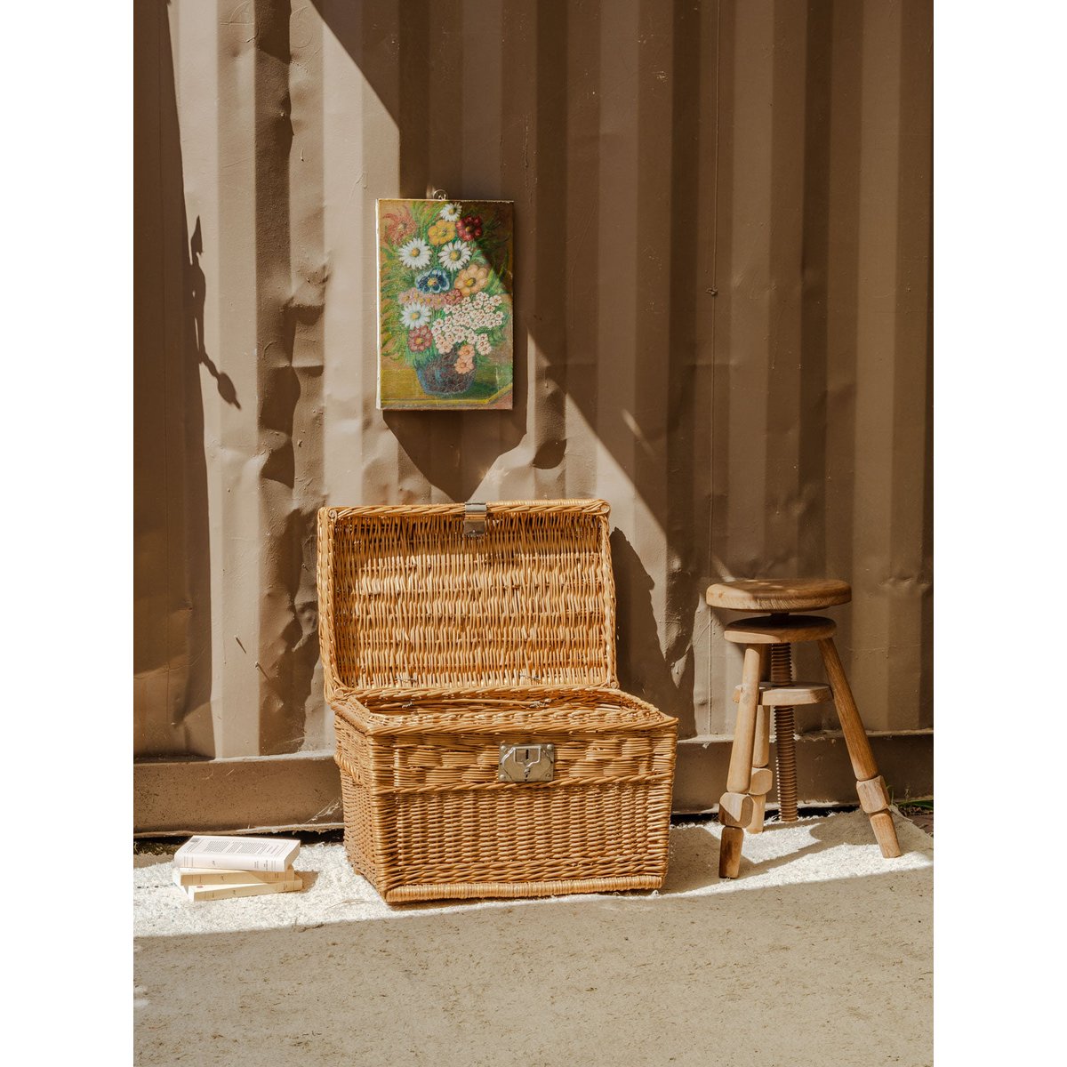 Malle en osier Lucienne N°309 - Bon état beige, DEBONGOUT