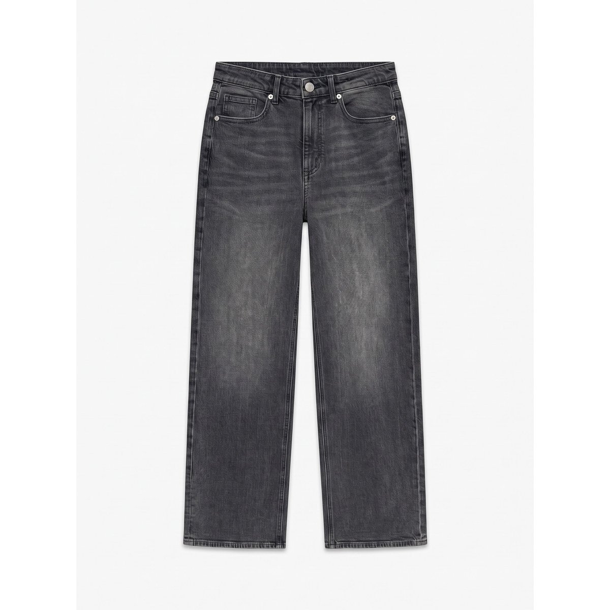 Jean À Coupe Large dark grey denim, VERO MODA
