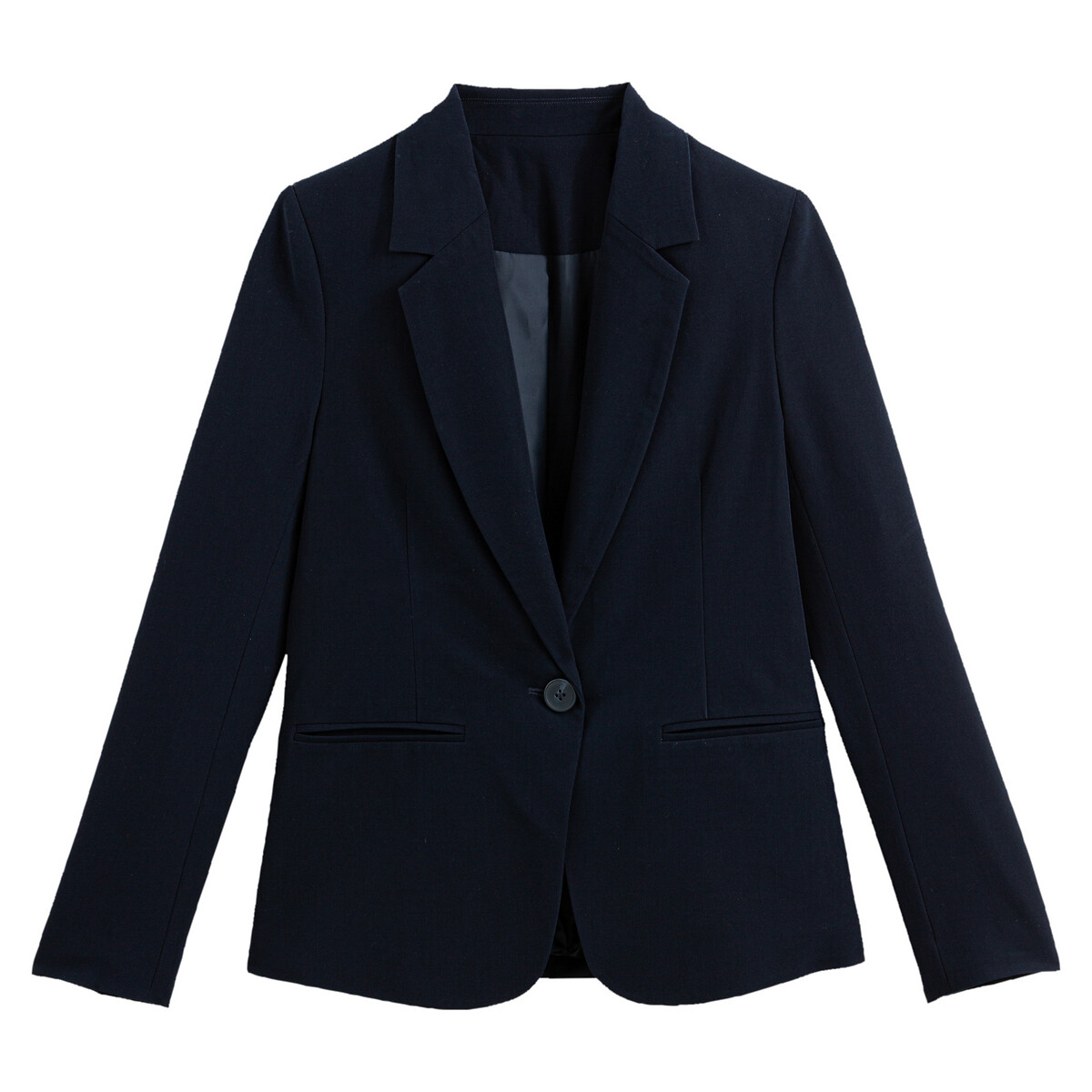 Blazer, corte cintado marinho, LA REDOUTE COLLECTIONS