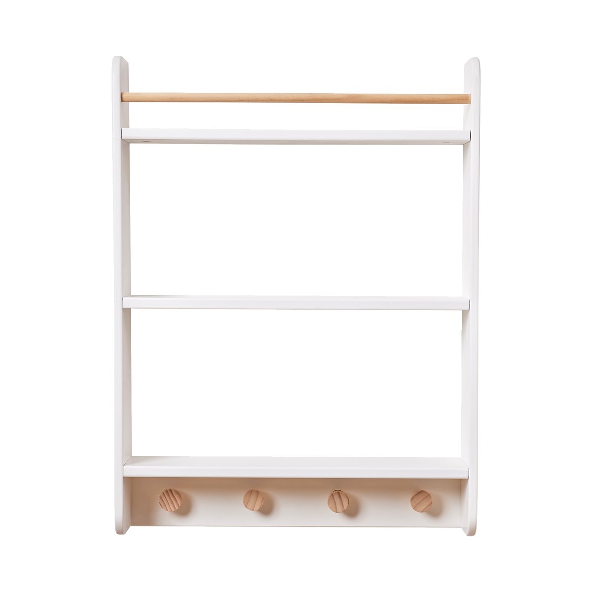 Patères avec étagères pour livres - LIGNE CONFETTI blanc, VERTBAUDET