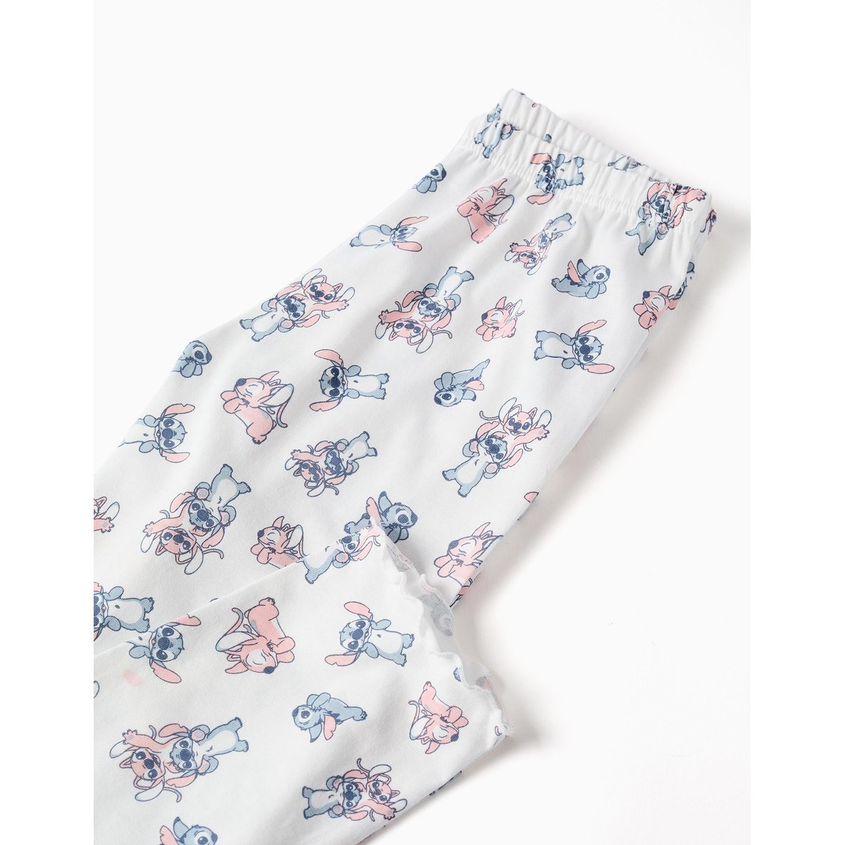 Pyjama à manches longues avec imprimé Stitch & Angel bleu clair, ZIPPY