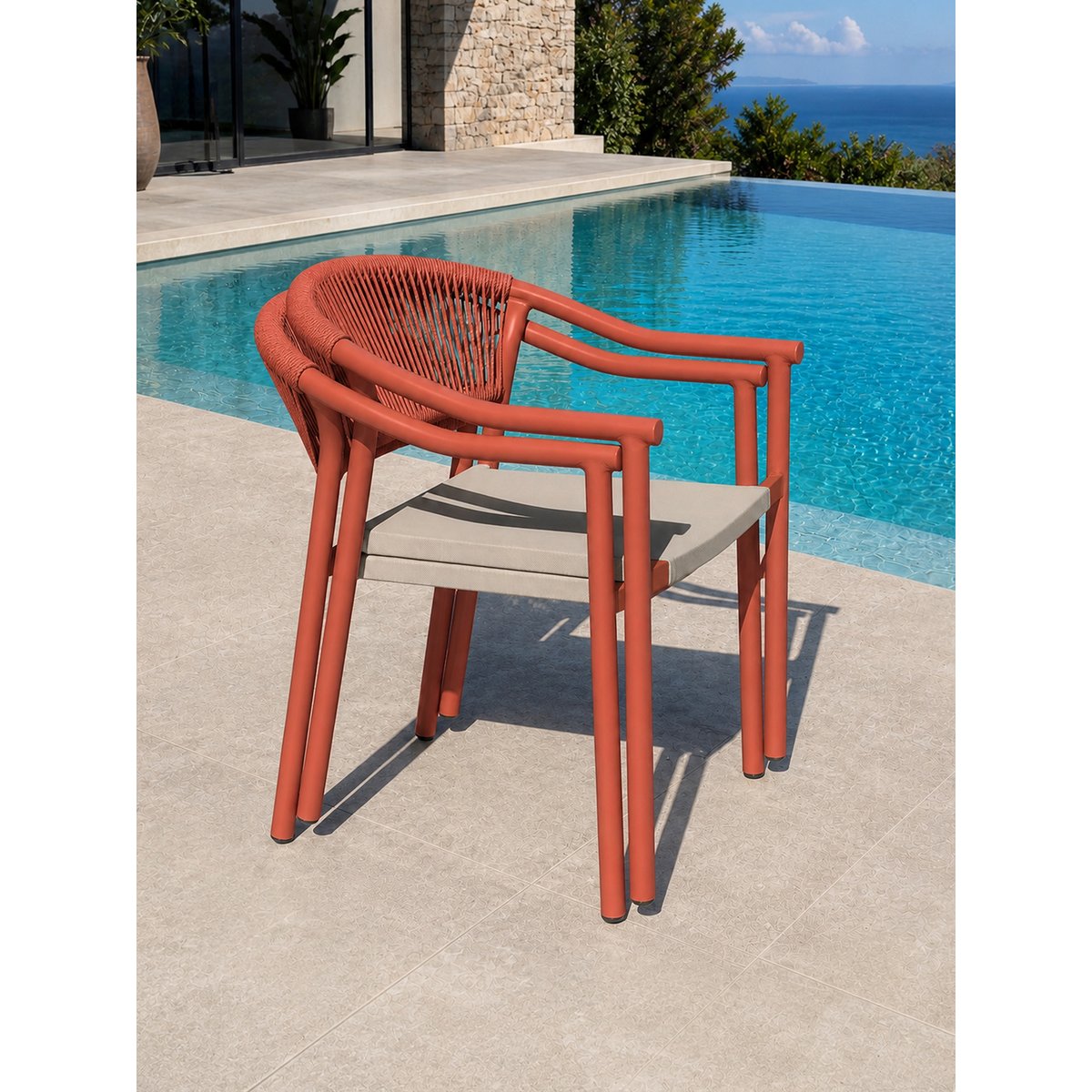 Lot de 2 fauteuils de jardin - SUMBA terracotta, DCB GARDEN
