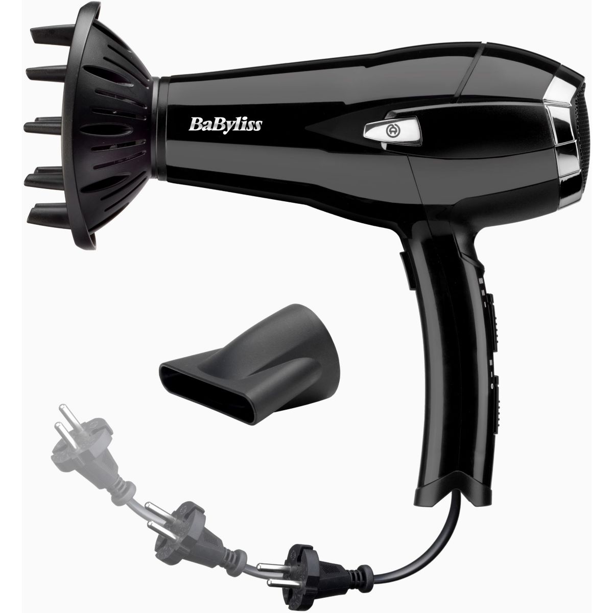 Sèche cheveux CordKeeper 2000 D374DE noir et gris, BABYLISS