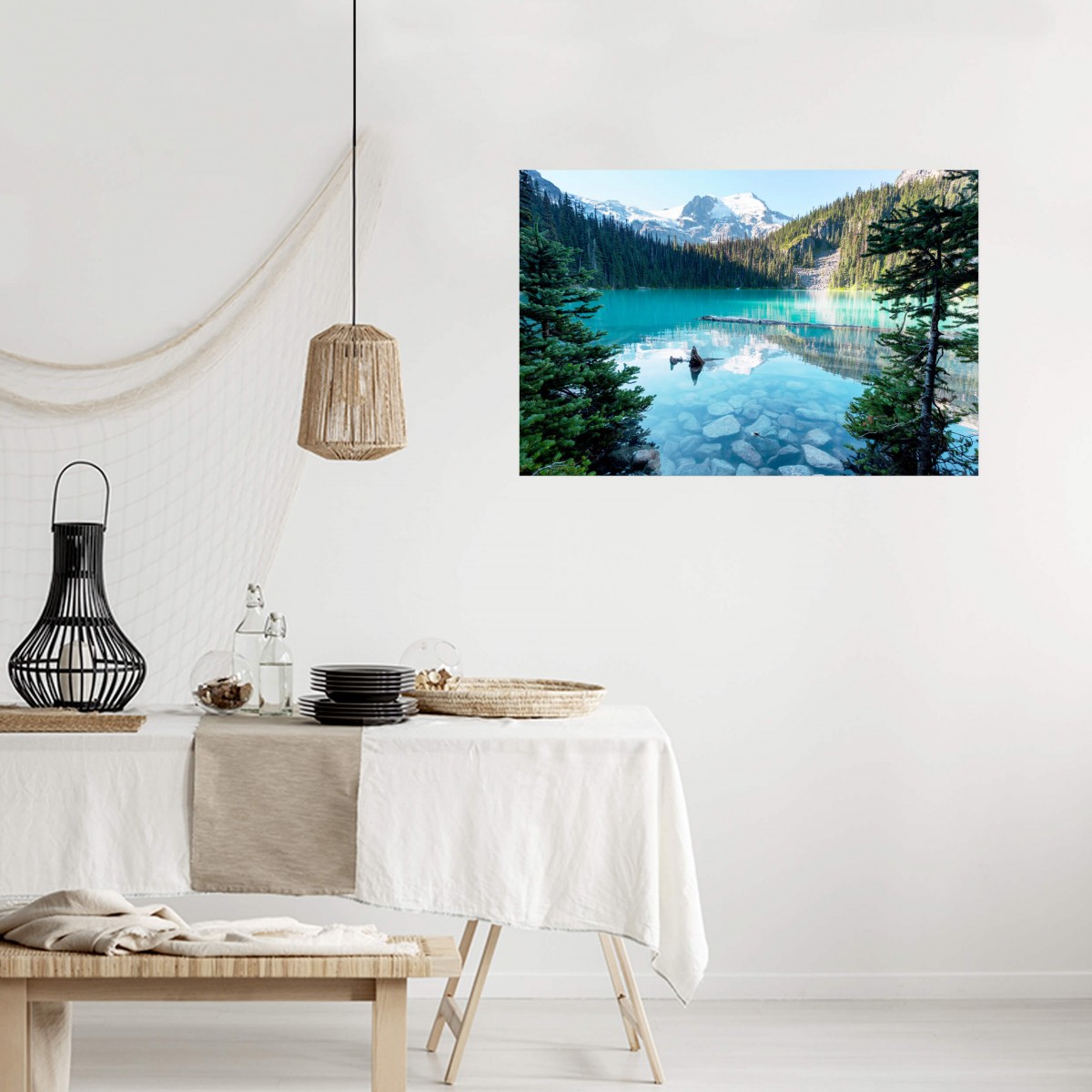 Tableau Mural Lac Turquoise GRANDS ESPACES tableau en verre synthétique, CEANOTHE