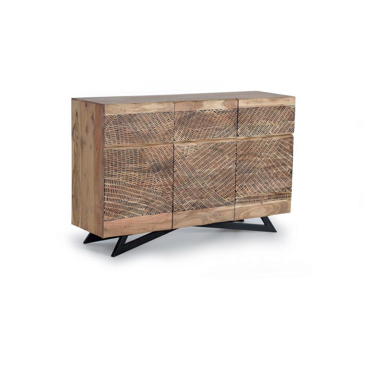 Buffet 3 tiroirs - DIVINE marron, DECORATION D’AUTREFOIS