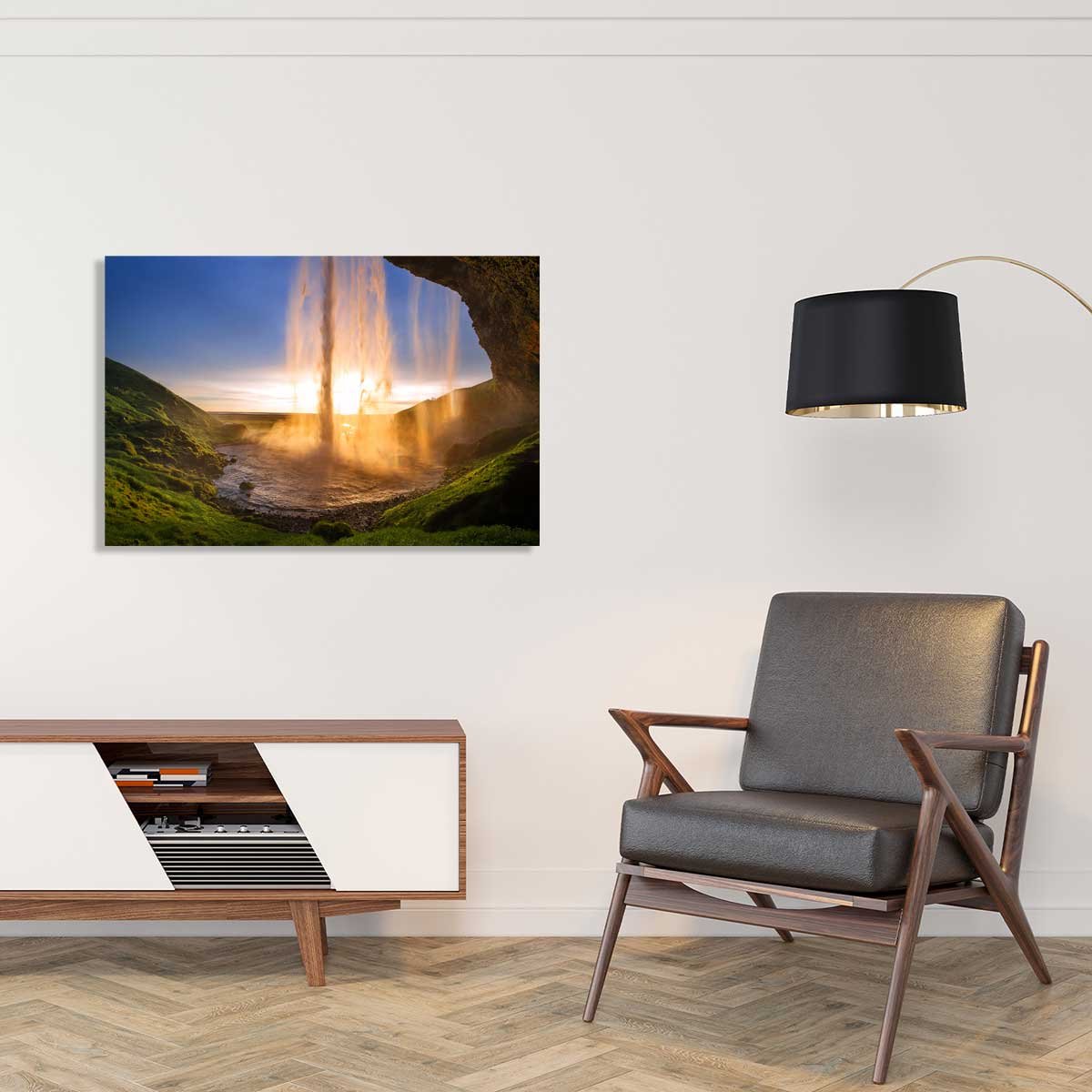 Tableau seljalandsfoss tableau alu dibond, HEXOA