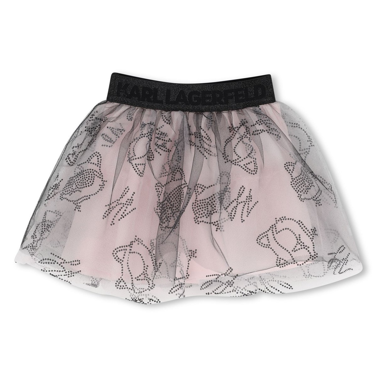 Ensemble sweat et jupe noir rose, KARL LAGERFELD KIDS
