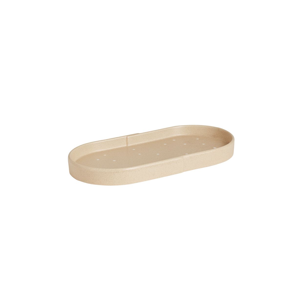 Plateau en grès de forme ovale LIVING brun, OYOY LIVING DESIGN