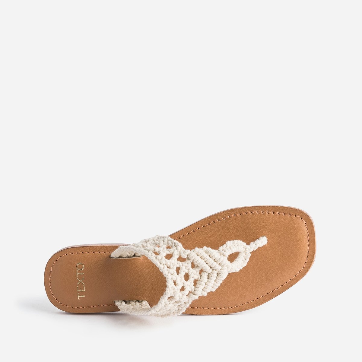 Mule MAYLEE ecru, TEXTO