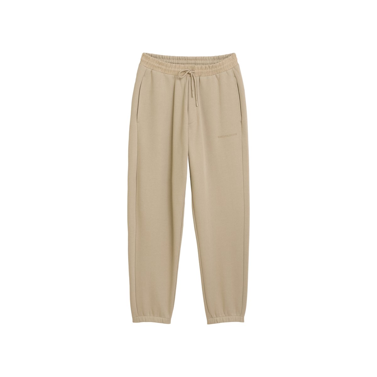Pantalon sweat relaxed en pur coton bio beige, MARC O’POLO DENIM