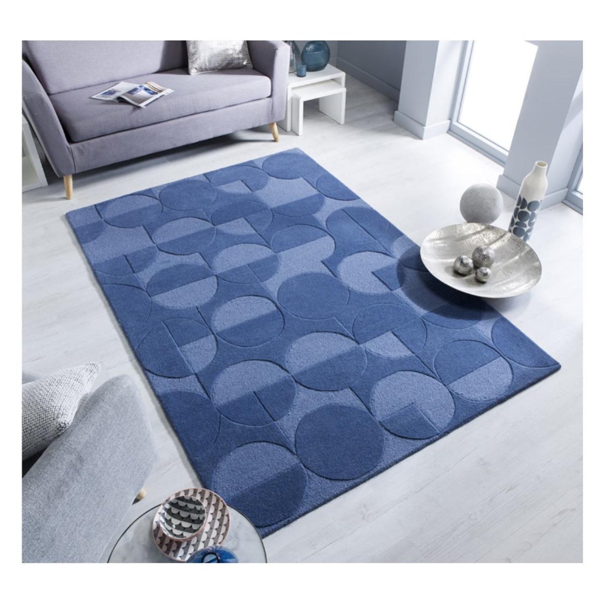 Tapis salon et chambre laine tufté main DIDI multicolore, NOVATREND