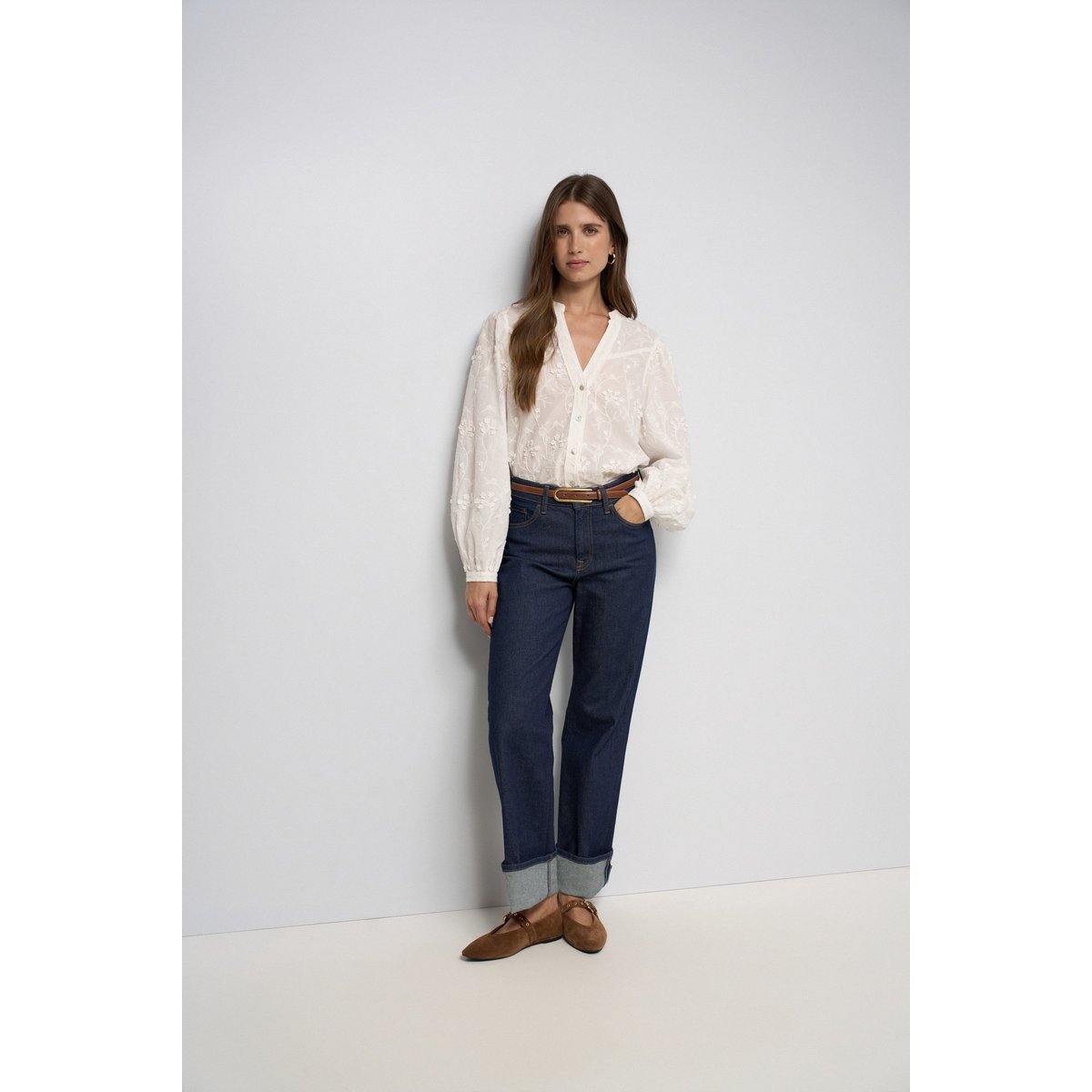 BLOUSE AVEC BRODERIES blanc, SALSA JEANS