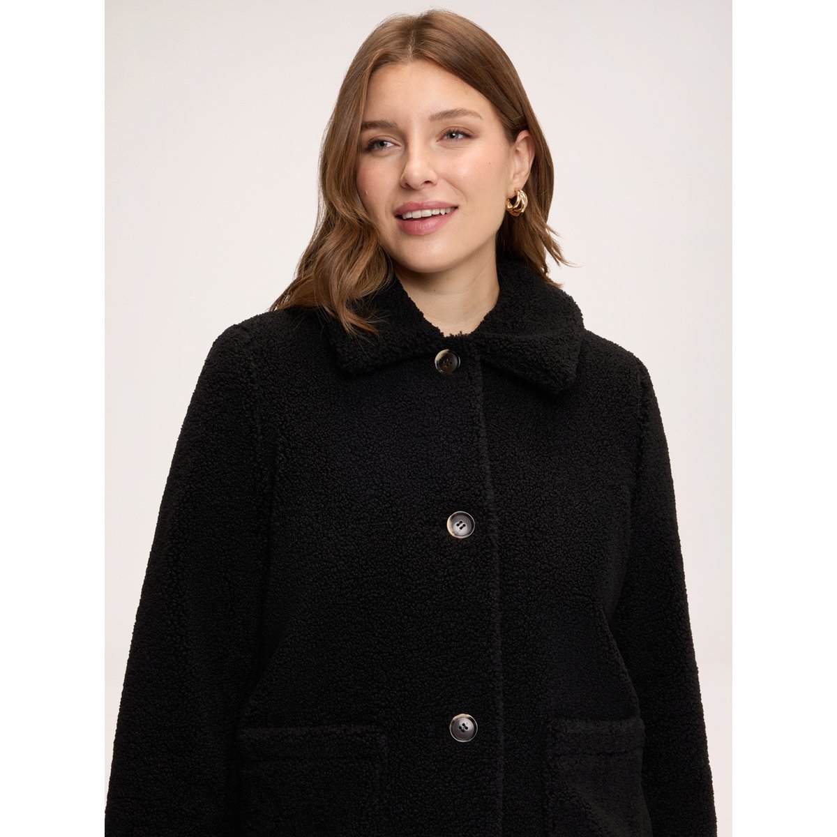 Veste à col chemise noir, FIORELLA RUBINO