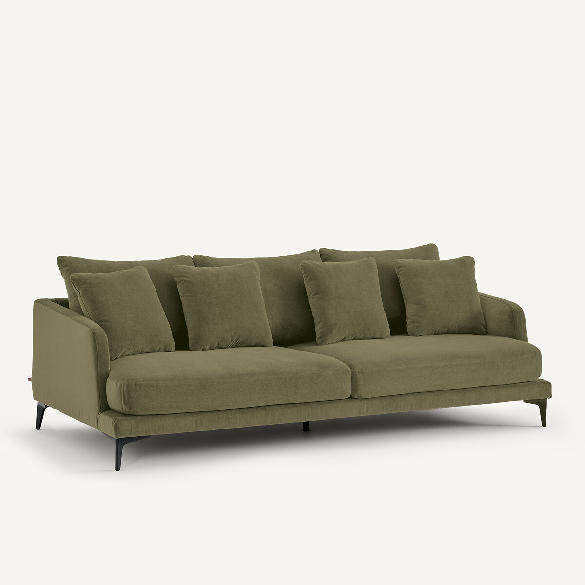 Divano a 3 o 4 posti in velluto stone, MODERNISTE, design di Emmanuel Gallina verde, EMMANUEL GALLINA X AM.PM