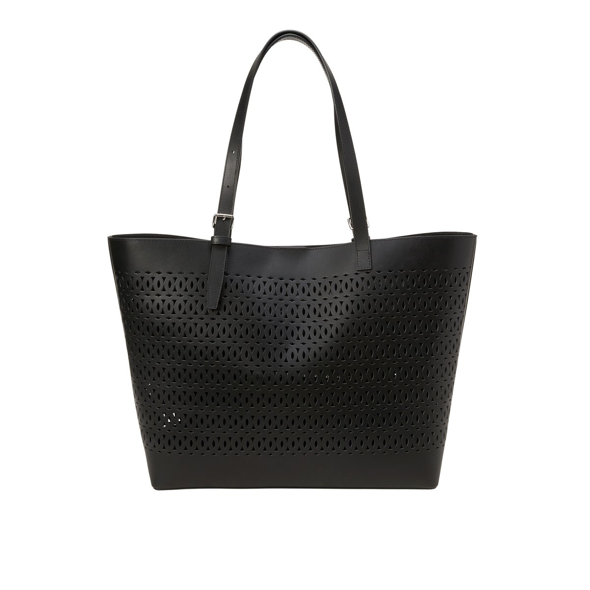Shopper large avec pochette intérieure amovible noir, MARC O'POLO