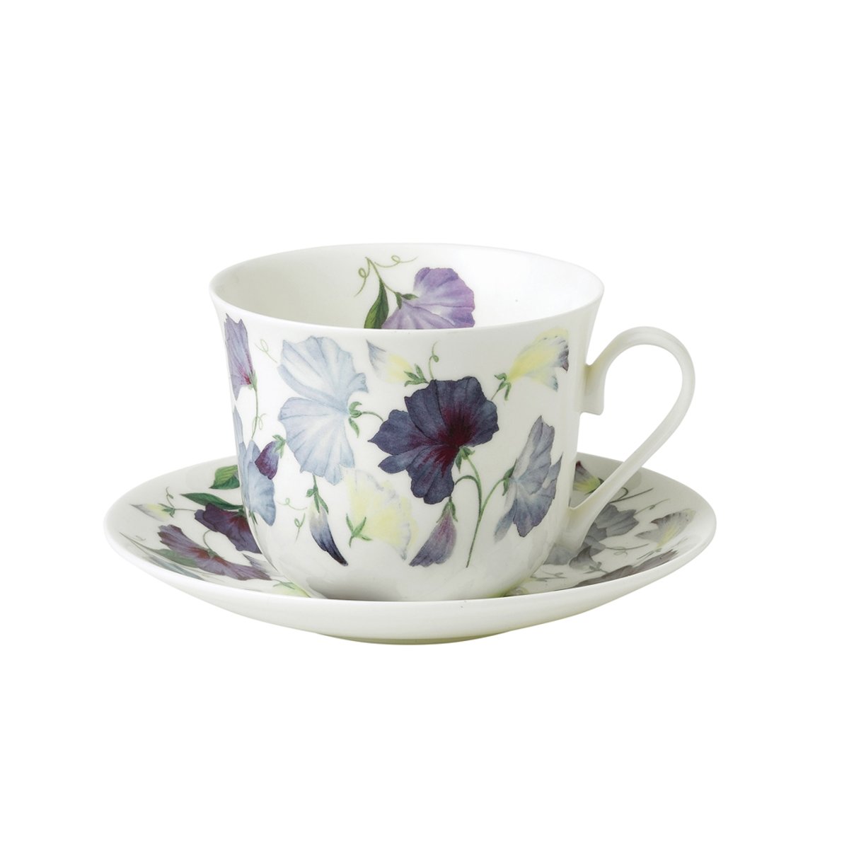 Déjeuner 45 cl et sous-tasse Sweety violet - SWEETY blanc, ROY KIRKHAM