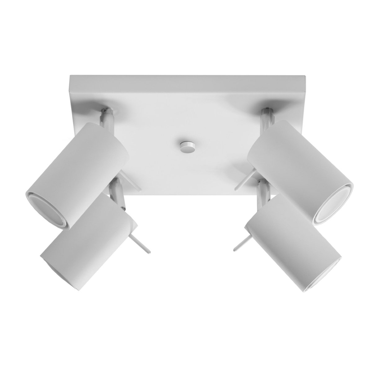 Plafonnier Acier Blanc GU10 4 Ring blanc, EDEN