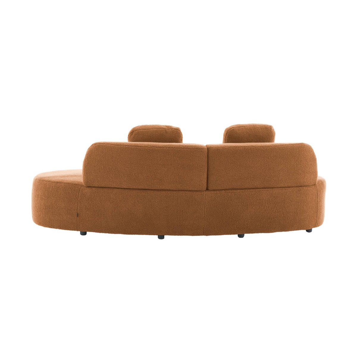 Canapé virgule organique 3 places bouclette WAVE camel, SWEEEK
