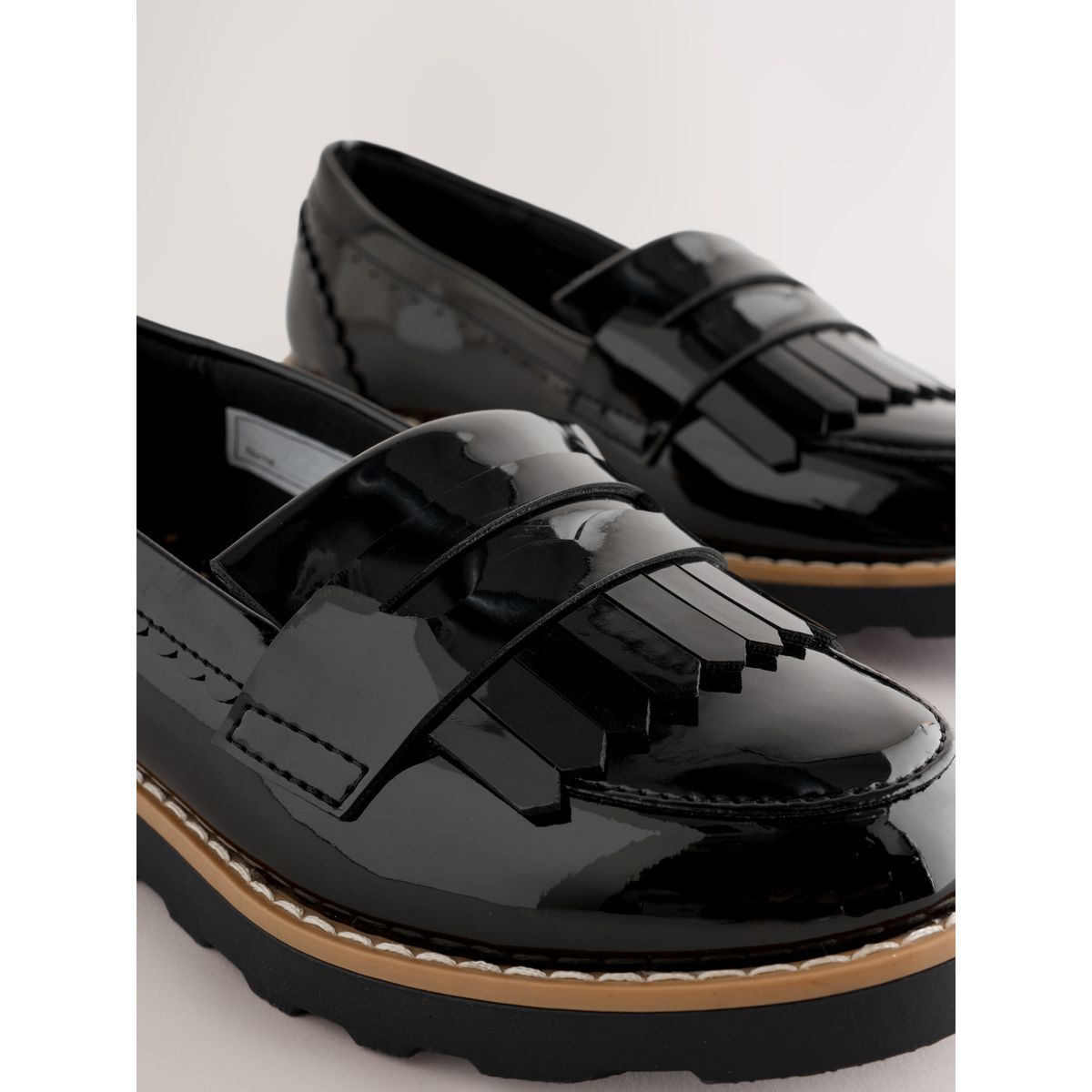 Mocassins d’école à franges noir, NEXT