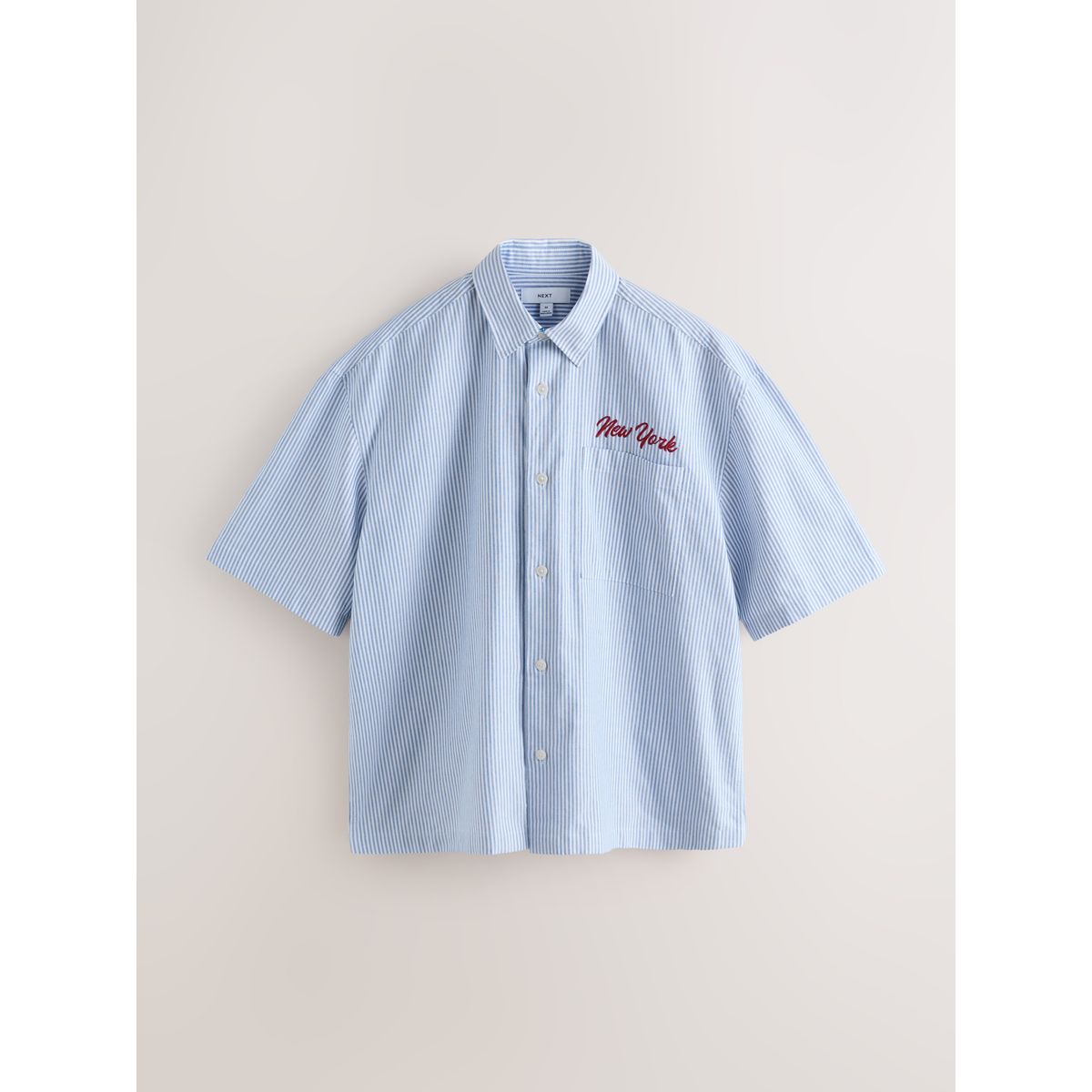Chemise à manches courtes new york rayures bleu, NEXT