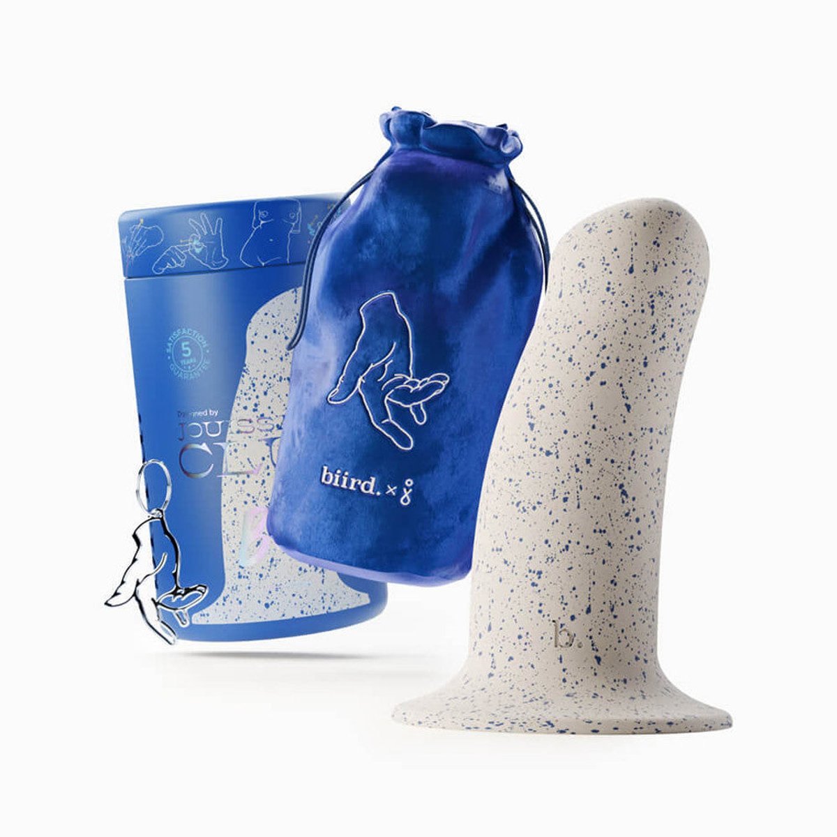 Vibromasseur non vibrant Boo x Jouissance Club blanc, BIIRD