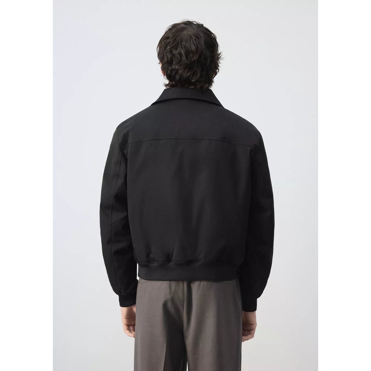 Veste matelassée col cheminée noir, MANGO MAN