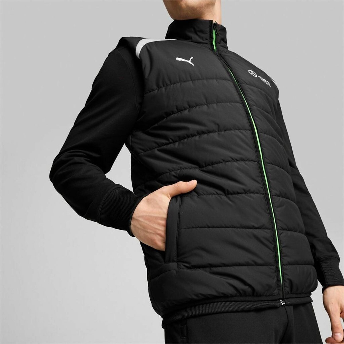 Doudoune sans manches Mercedes noir, PUMA