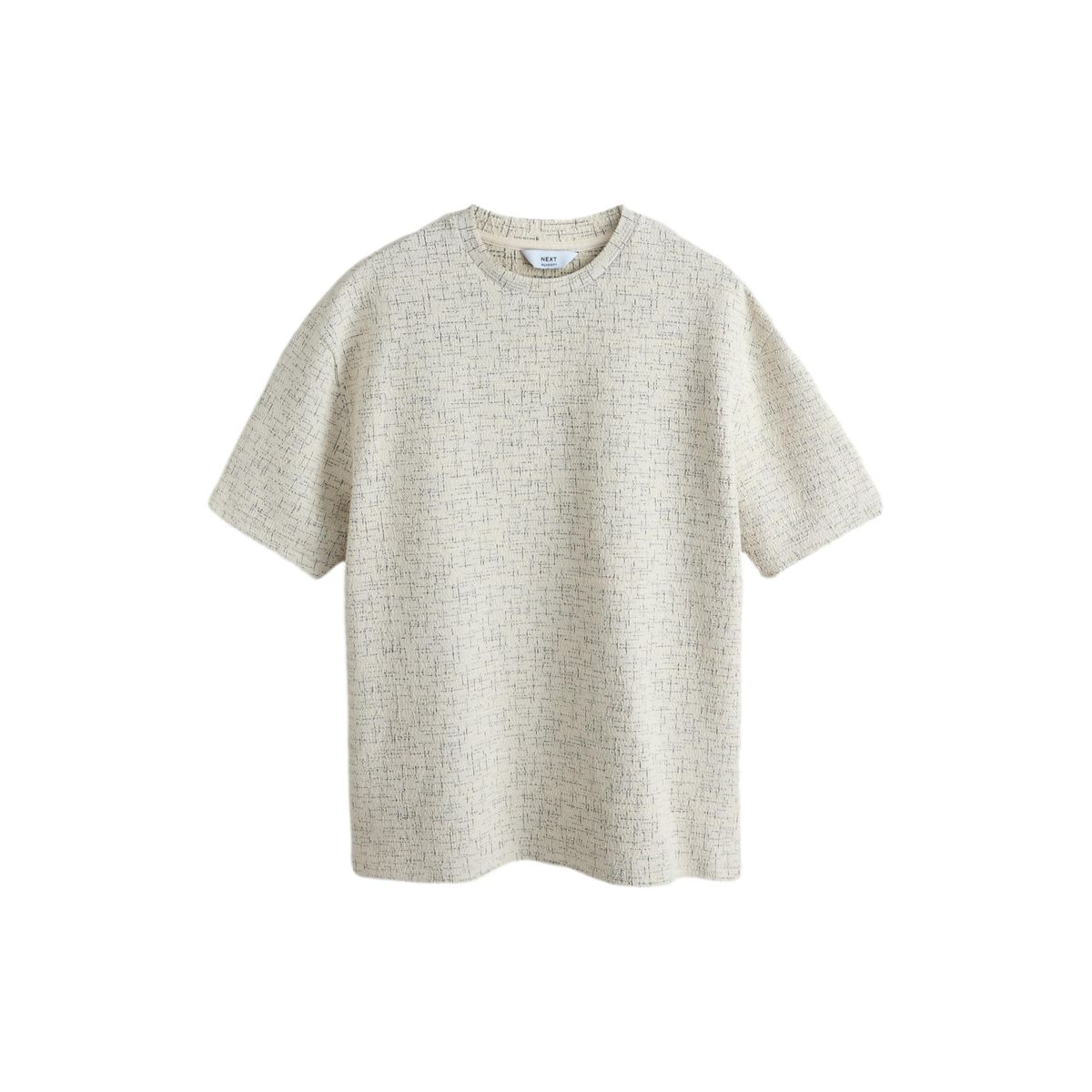 T-shirt à motif texturé coupe décontractée écru, NEXT