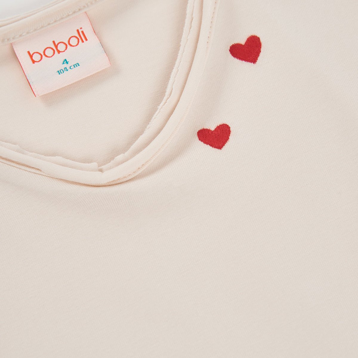 T-shirt en maille fille avec blanc, BOBOLI