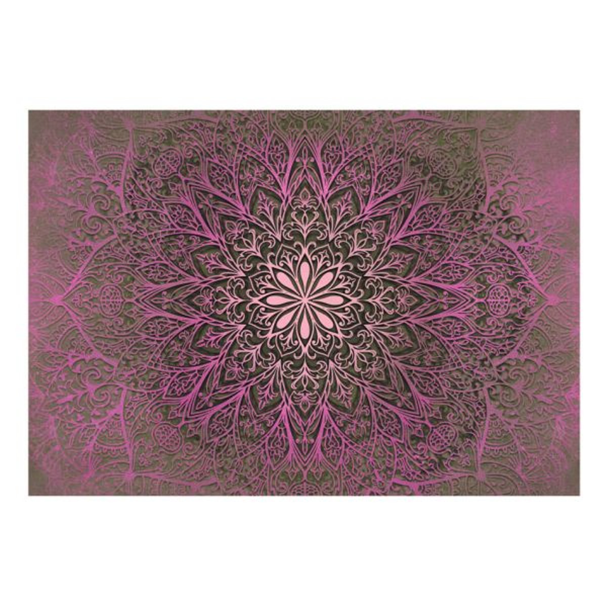 Papier peint intissé panoramique Mandala of Love rose, EDEN