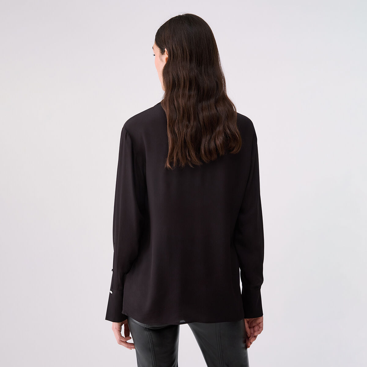 Chemise en crêpe de Chine noir, LIU JO