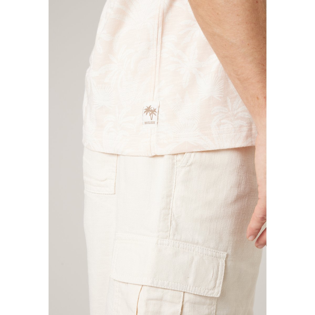 Polo homme en 100% coton effet flammé ASTRAL soft peach, DEELUXE