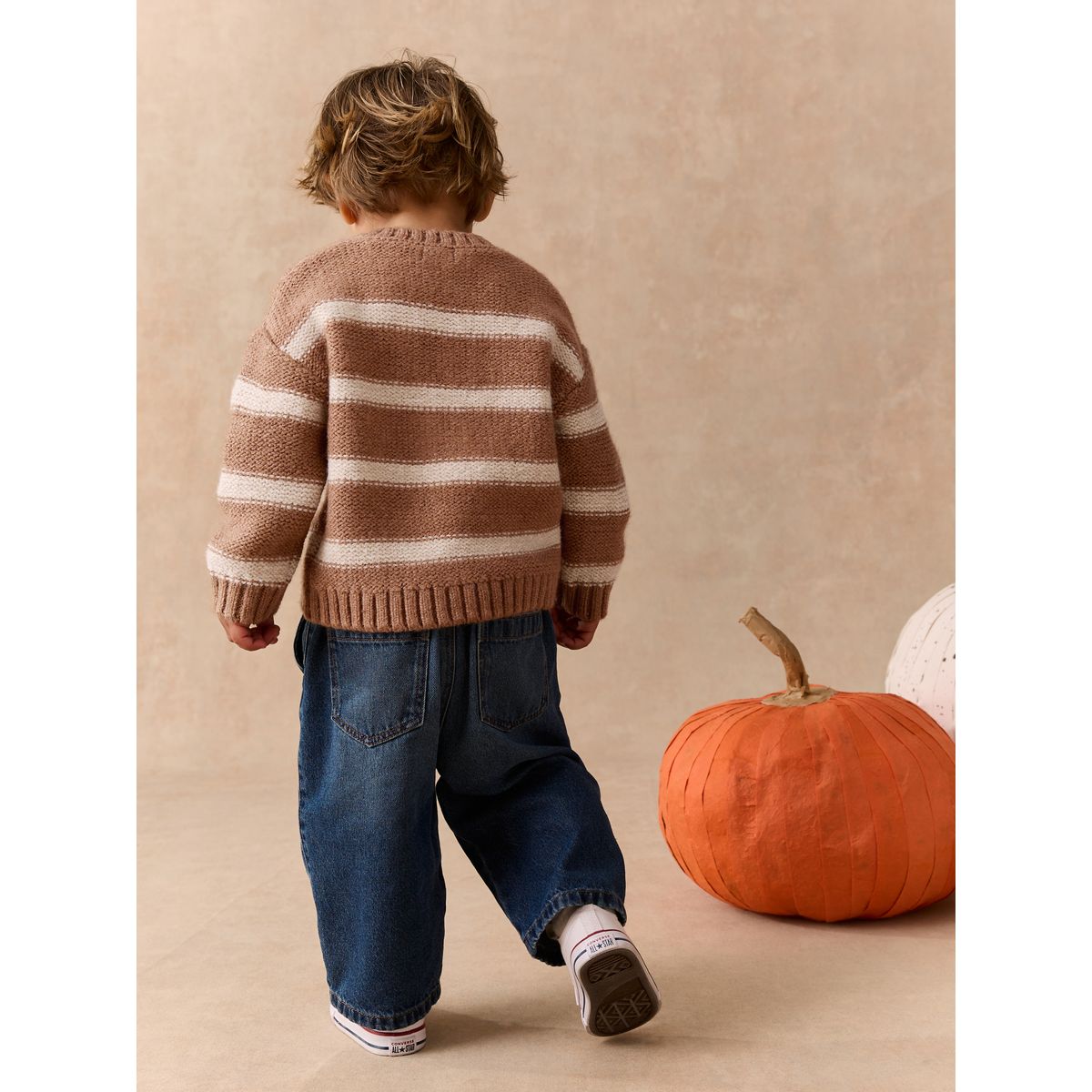Pull ras du cou en maille halloween citrouille neutre, NEXT