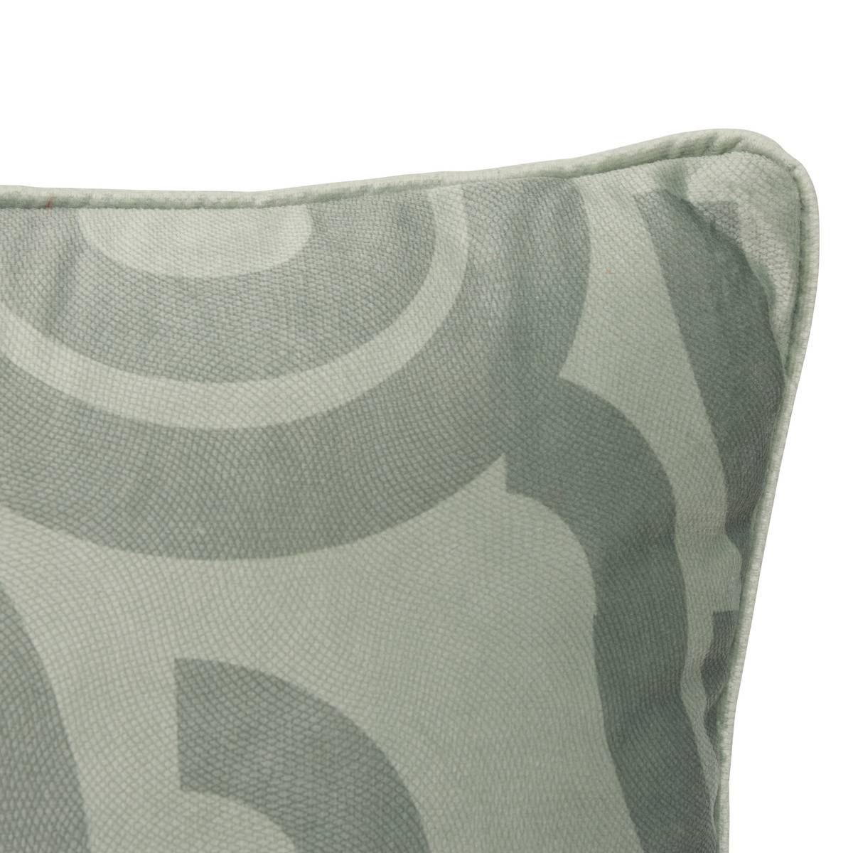 Coussin rectangulaire en velours imprimé LILOU vert céladon, ATMOSPHERA