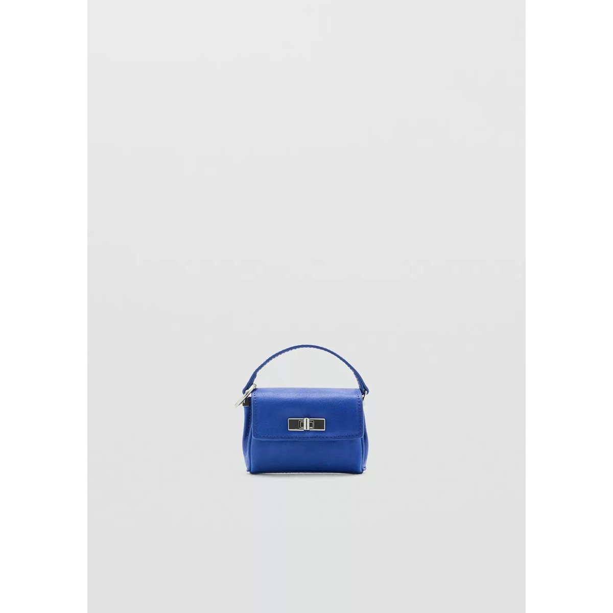Porte-clés en cuir pour sac bleu électrique, MANGO