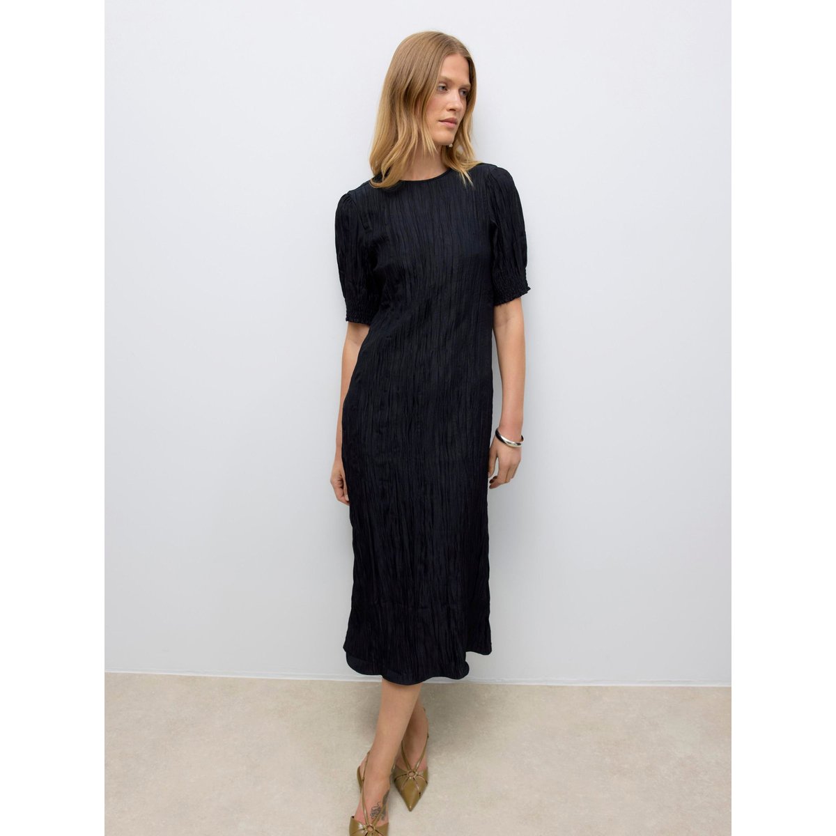 Robe Plissée noire - black, VERO MODA
