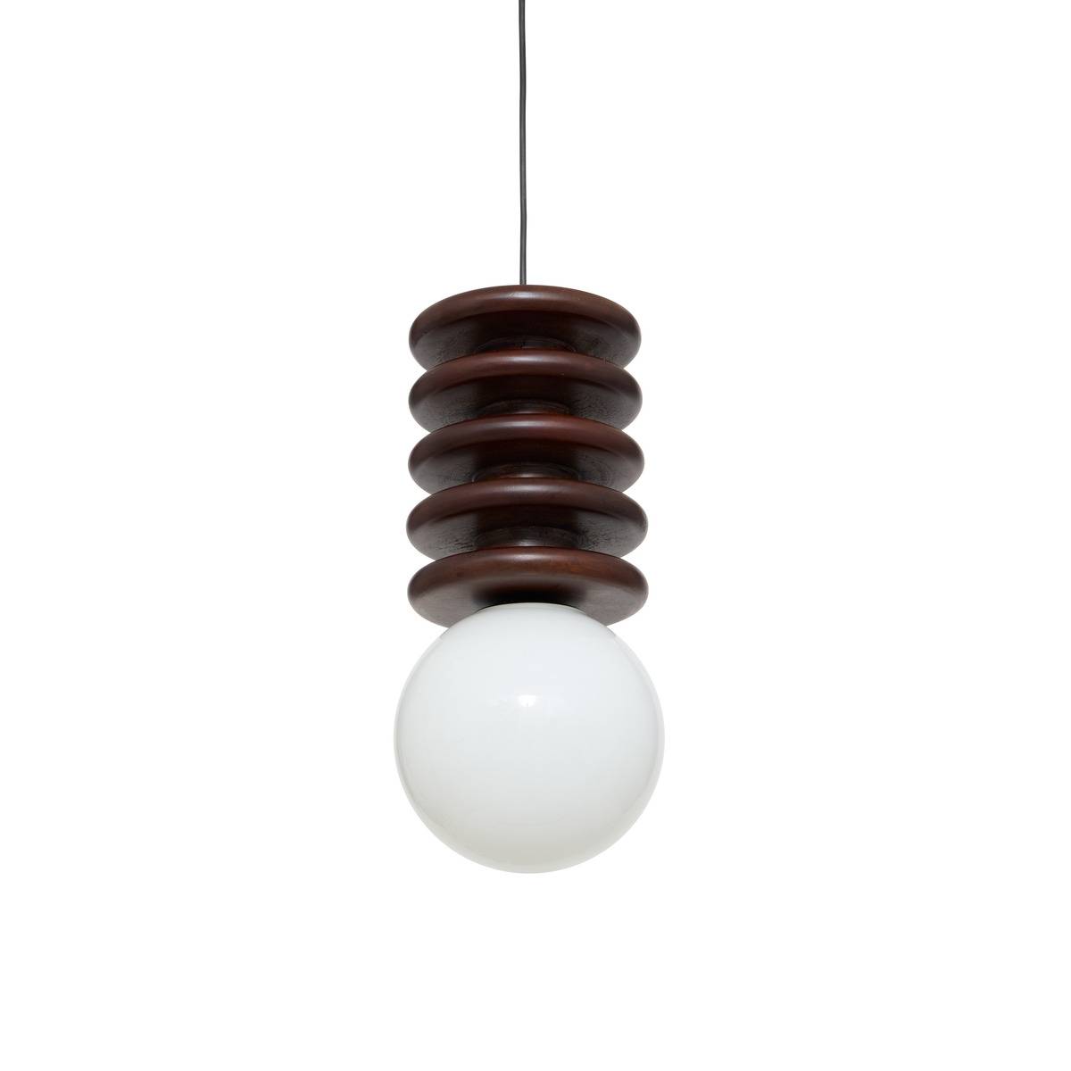 Suspension boule en manguier ROCHI marron, ATMOSPHERA