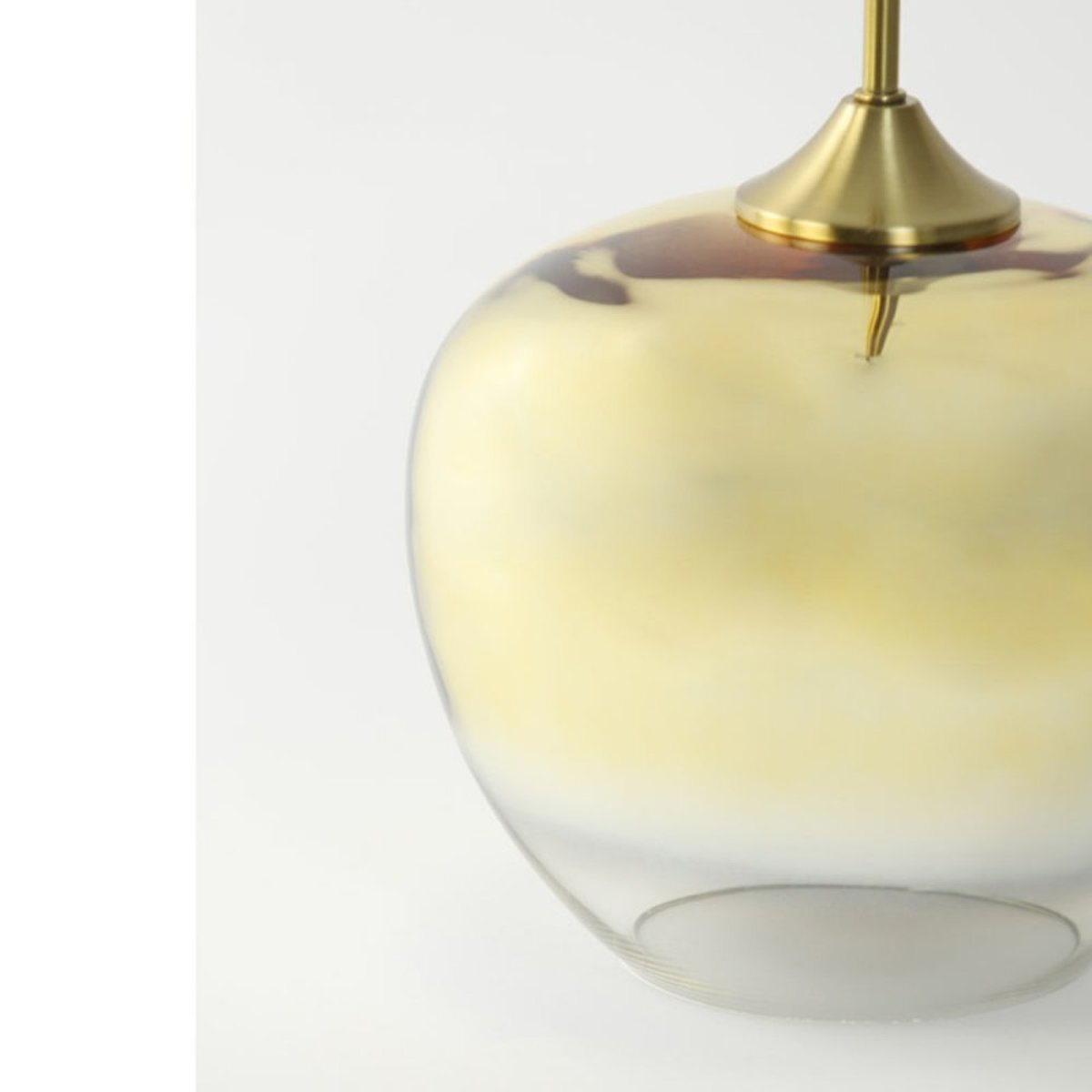 Suspension Verre Mayson Or Et Transparent Diam.23 doré, MILLUMINE