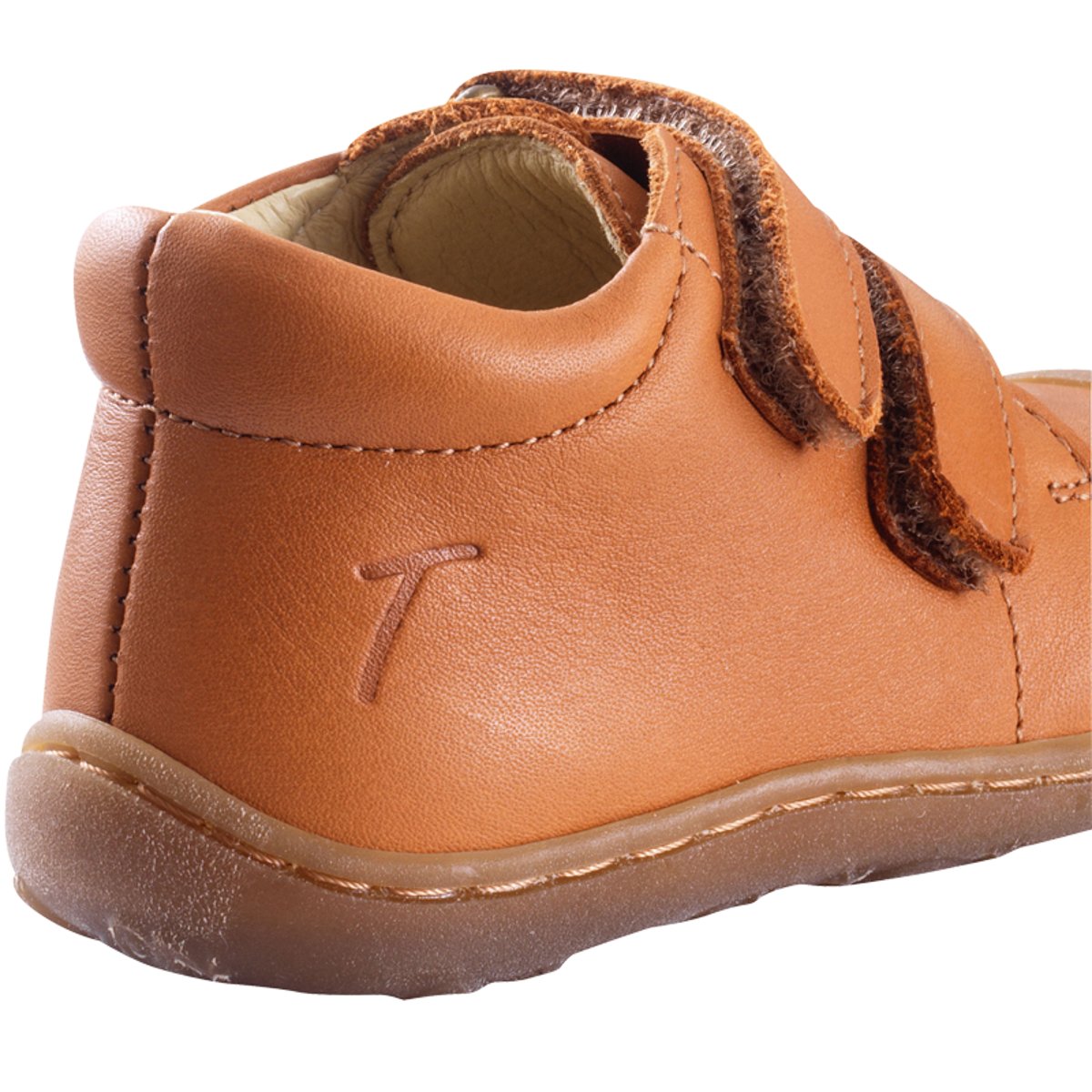 Baskets cuir marche débutante Pumpy marron, TICHOUPS